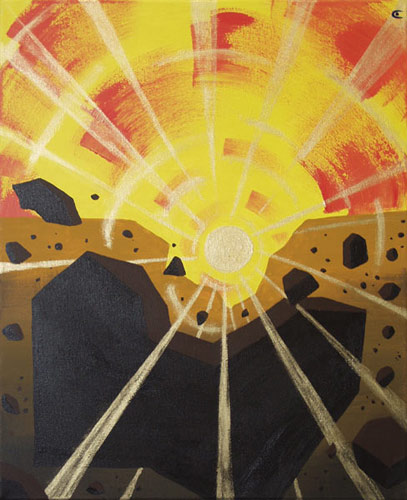 Acryl Bild "Aufbruch - der Erl&ouml;ser" / / / > zur&uuml;ck >